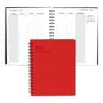 Senzabrite Faux Leather Spiral Weekly Planner Notebook-1