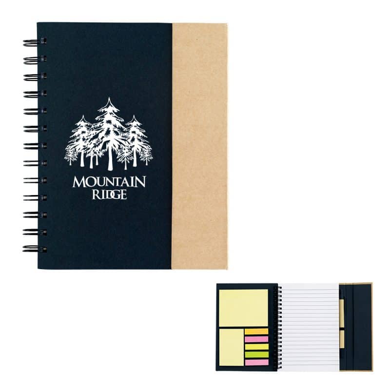 Spiral Notebook With Sticky Notes And Flags-2