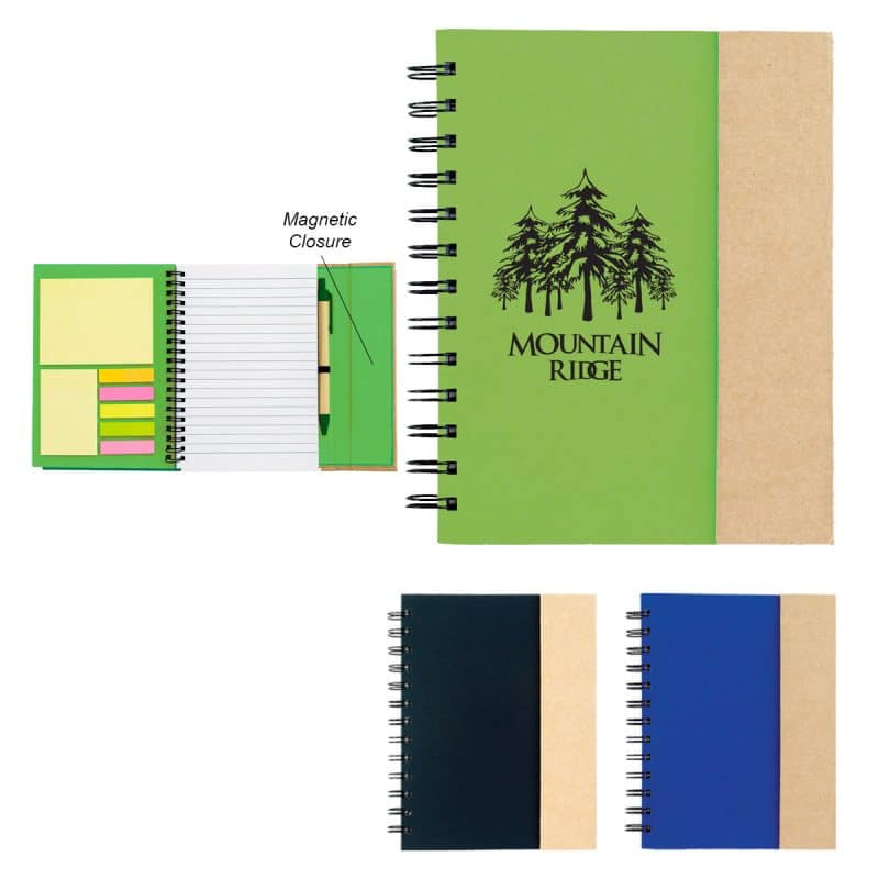Spiral Notebook With Sticky Notes And Flags-4