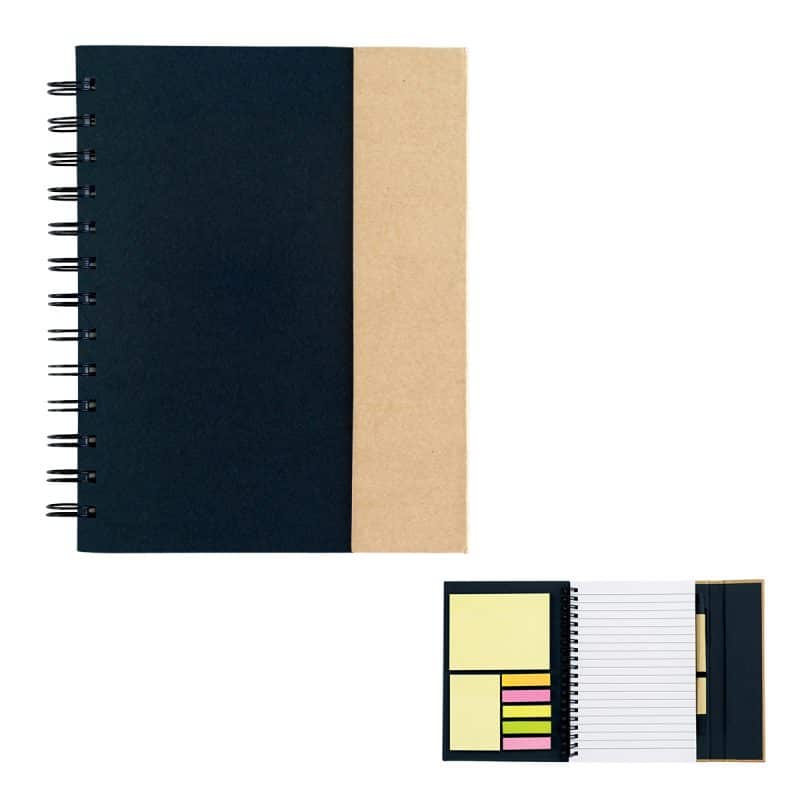 Spiral Notebook With Sticky Notes And Flags-6