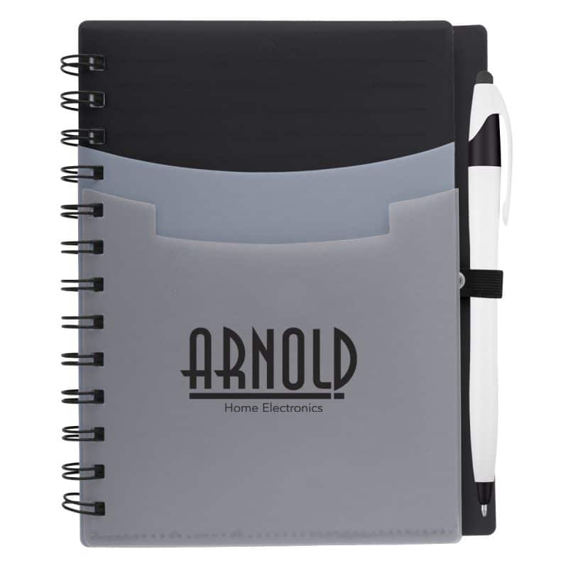 Tri-pocket Notebook & Pen-4