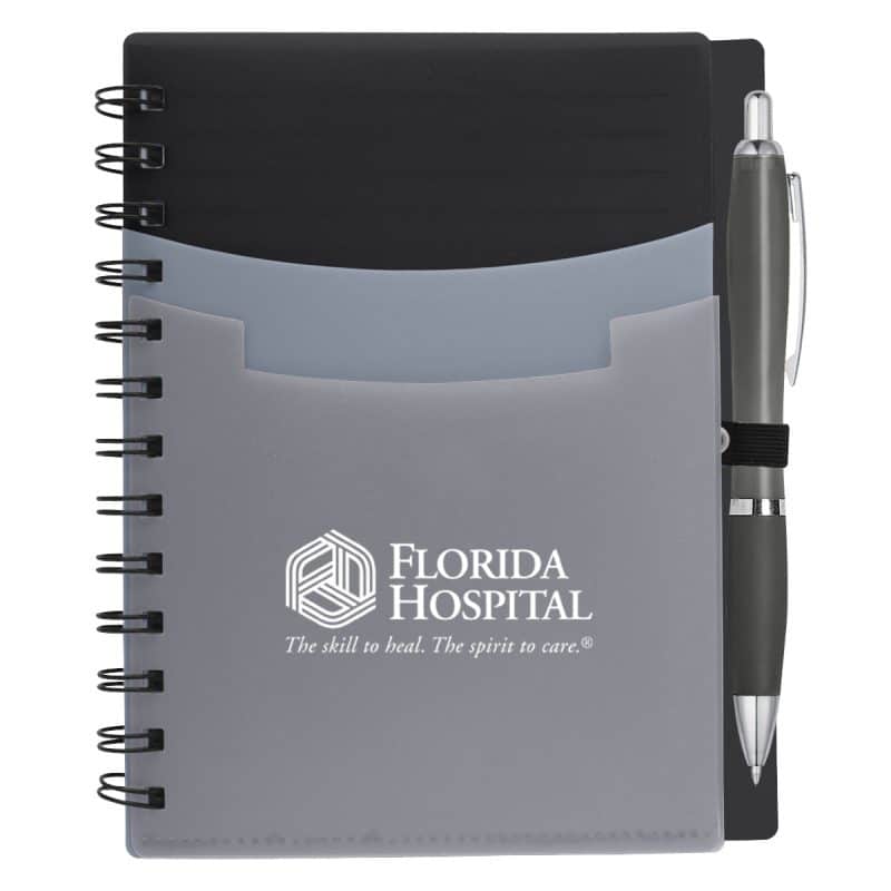 Tri-pocket Notebook & Satin Pen-4
