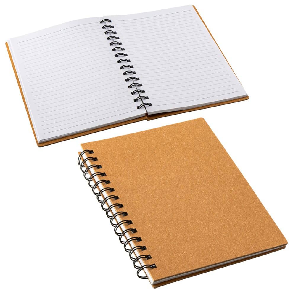 Cardboad Note Book Custom Wildwood Cardboard Spiral Notebook with Logo | BrandedNotebooks.com