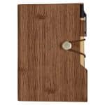 Woodgrain Look Notebook With Sticky Notes And Flags-2