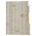Woodgrain Look Notebook With Sticky Notes And Flags-7