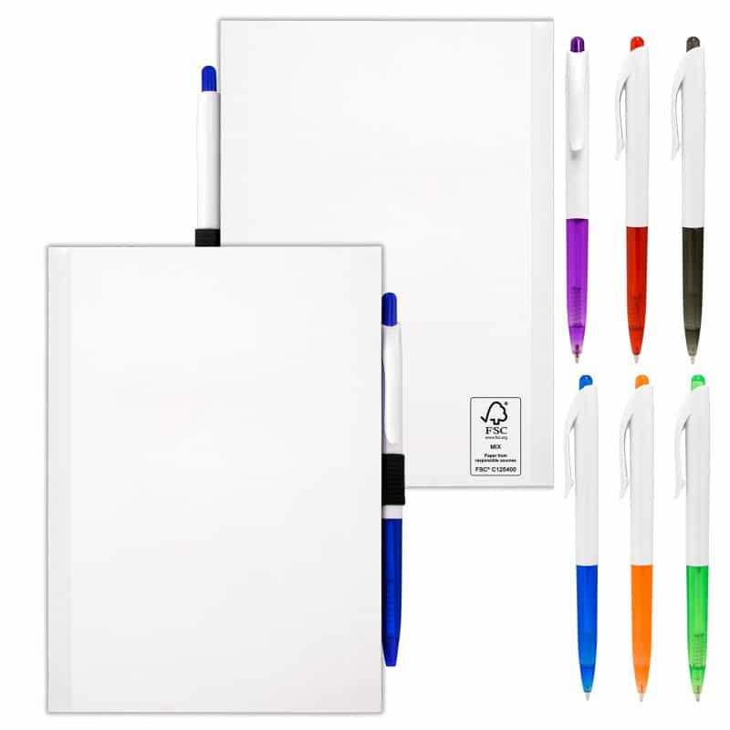 5" x 7" Perfect Paper Cover Notebook with Pen-2