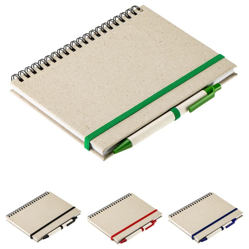 Prairie Fragrant Grass Recycled Spiral Notebook with Pen-2