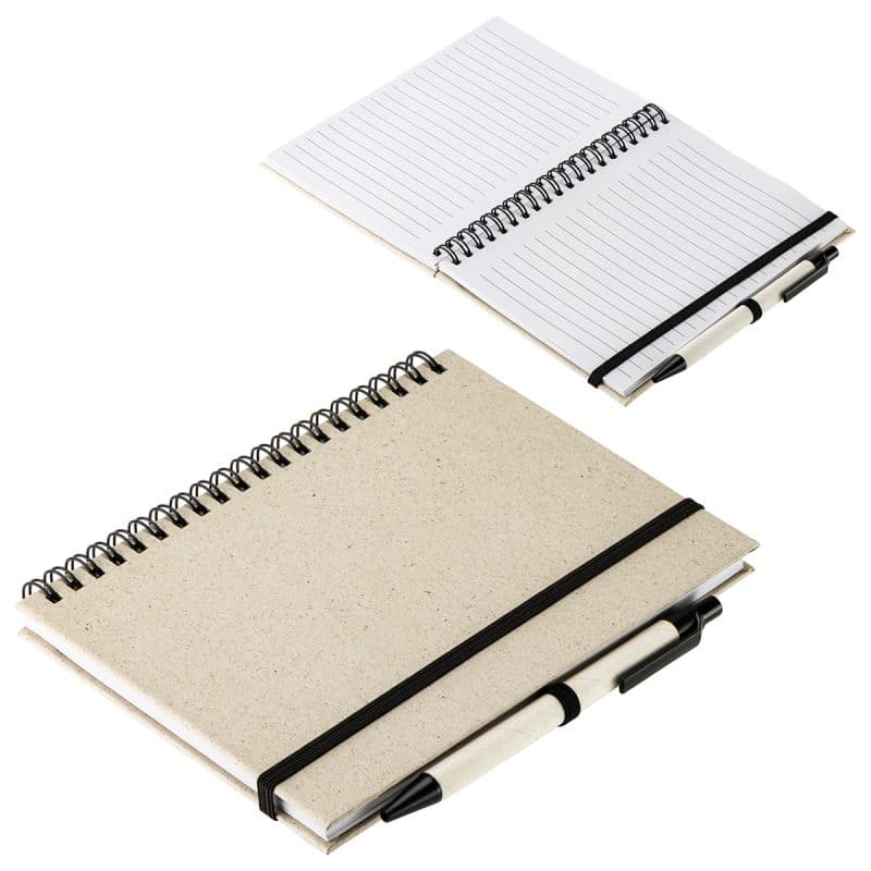 Prairie Fragrant Grass Recycled Spiral Notebook with Pen-4
