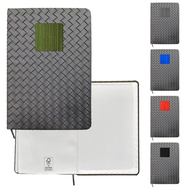 Woven Notebook with Metal Accent-2