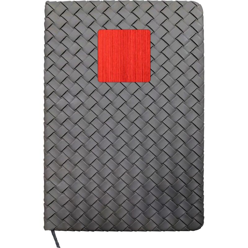Woven Notebook with Metal Accent-4