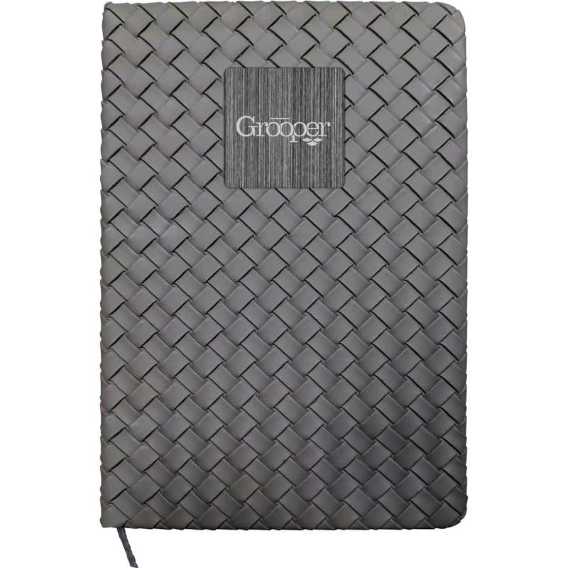 Woven Notebook with Metal Accent-7