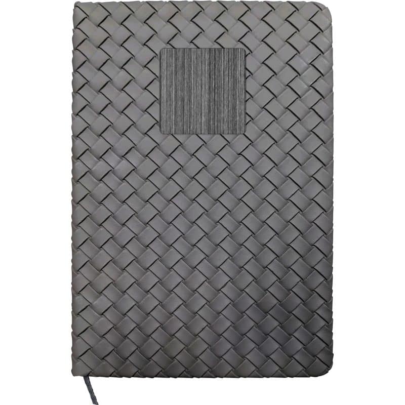 Woven Notebook with Metal Accent-8