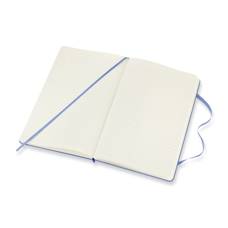 Moleskine® Hard Cover Ruled Large Notebook - Hydrangea Blue-4