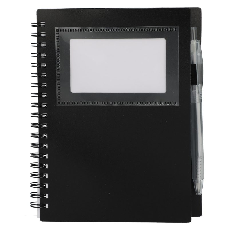 5'' x 7'' FSC® Recycled Star Spiral Notebook with Pen-10