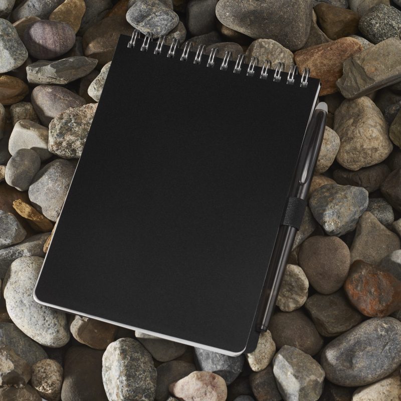 5'' x 7'' Mineral Stone Field Reporter Notebook with Pen-5