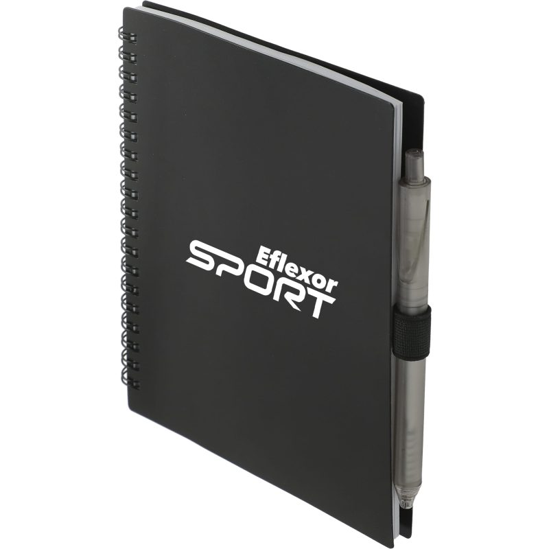 5.5'' x 7'' FSC® Recycled Spiral Notebook w/ rPET Pen-3