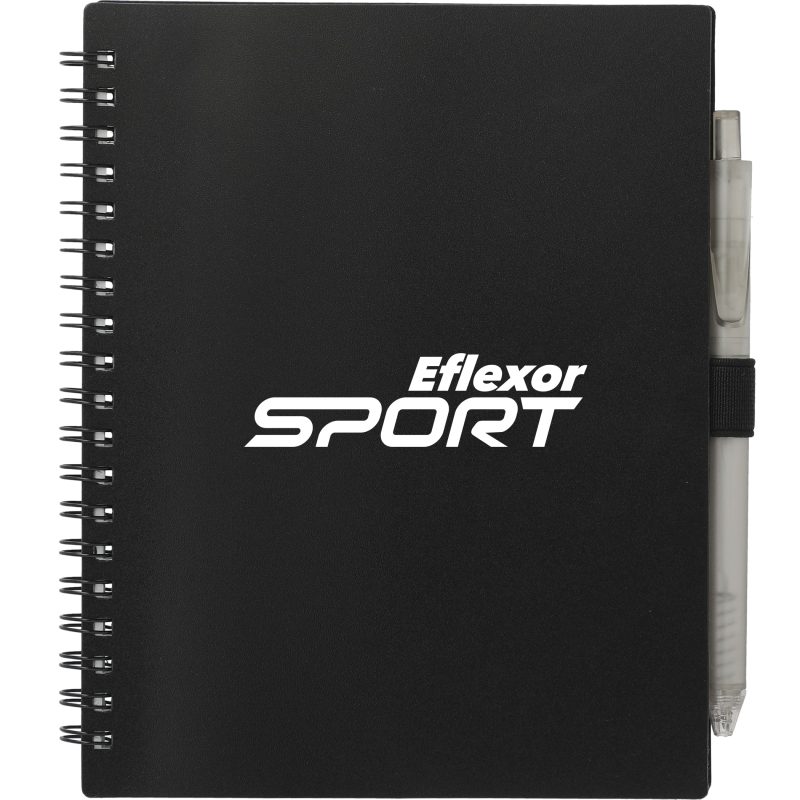 5.5'' x 7'' FSC® Recycled Spiral Notebook w/ rPET Pen-5