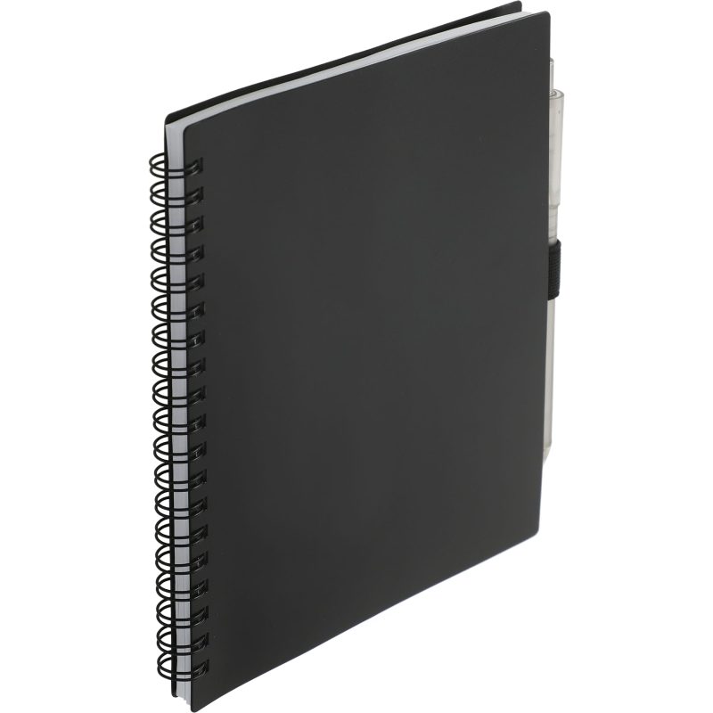 5.5'' x 7'' FSC® Recycled Spiral Notebook w/ rPET Pen-7