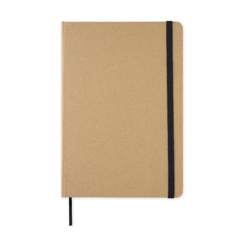 Custom A5 Kraft Notebook – Black with Logo | BrandedNotebooks.com