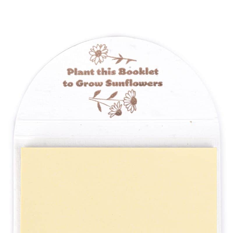 Biodegradable Flower Seeded Sticky Note Pad (Factory Direct 10-12 Weeks Ocean)-4