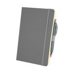 Crosshatch PU Notebook With Pen-8