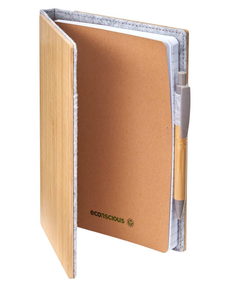 Grove Refillable Bamboo Notebook & Pen-3