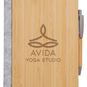 Grove Refillable Bamboo Notebook & Pen.-1