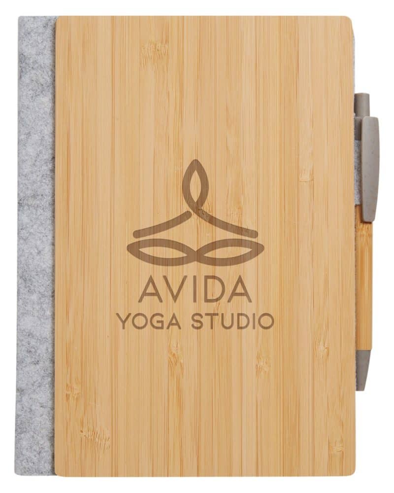 Grove Refillable Bamboo Notebook & Pen-1
