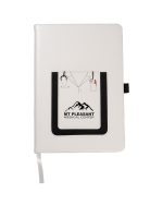 Medical-Theme-Journal-Notebook-With-Cell-Phone-Pocket-58-X-83-LG-9435 Medical Theme Journal Notebook With Cell Phone Pocket 5.8" X 8.3"-1