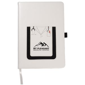 Medical Theme Journal Notebook With Cell Phone Pocket 5.8" X 8.3"-1