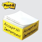 Post-it® Custom Printed Half Cube Note Pads (4"x4"2")-1