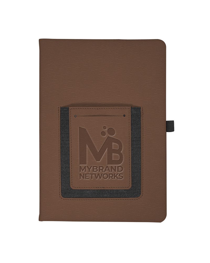 Roma-Journal-Notebook-With-Phone-Pocket-5625-X-825-LG-9386 Roma Journal Notebook With Phone Pocket 5.625" X 8.25"-1