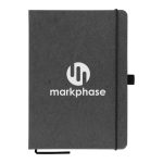 Carson 5.8" x 8.3" Recycled PU Leather Notebook - Silkscreen-2