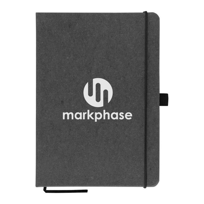 Carson 5.8" x 8.3" Recycled PU Leather Notebook - Silkscreen-2