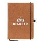 Carson 5.8" x 8.3" Recycled PU Leather Notebook - Silkscreen-3
