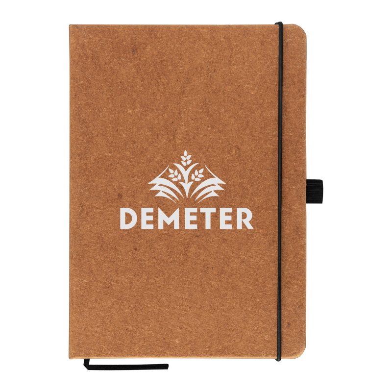 Carson 5.8" x 8.3" Recycled PU Leather Notebook - Silkscreen-3