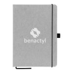 Carson 5.8" x 8.3" Recycled PU Leather Notebook - Silkscreen-4