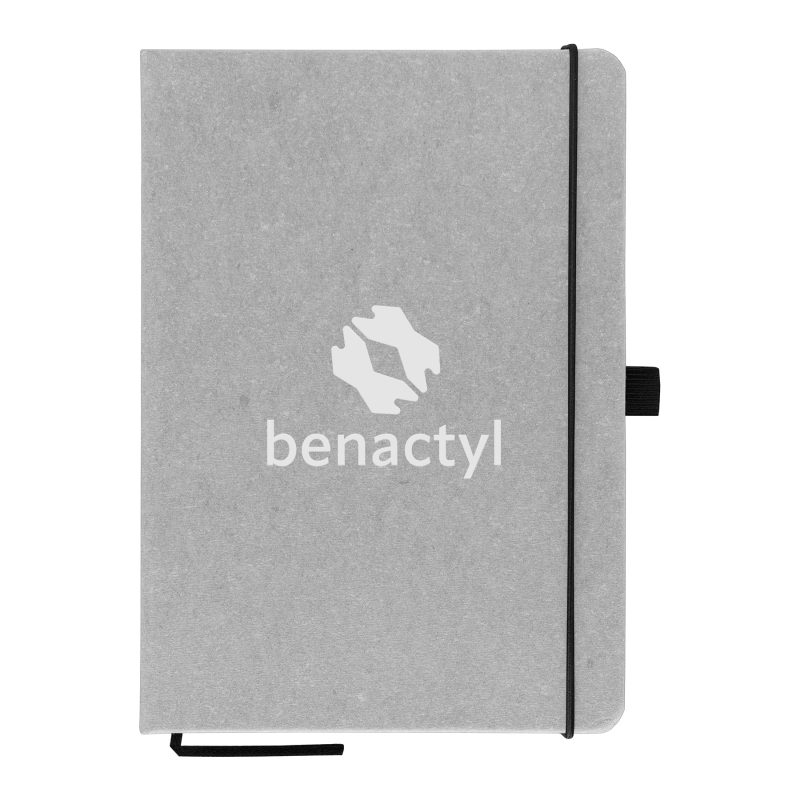 Carson 5.8" x 8.3" Recycled PU Leather Notebook - Silkscreen-4
