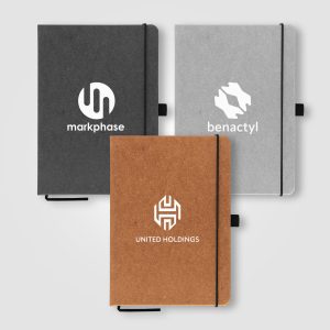 Carson 5.8" x 8.3" Recycled PU Leather Notebook - Silkscreen-1