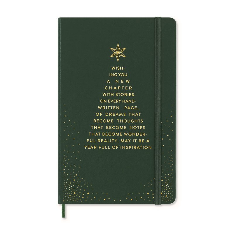 Moleskine® Hard Cover Holiday Notebook and GO Pen Gift Set - Myrtle Green-3