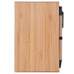 Bamboo Phone Holder Notepad & Pen Set w/Sticky Notes-2