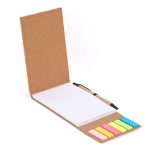 Bamboo Phone Holder Notepad & Pen Set w/Sticky Notes-3