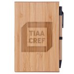 Bamboo Phone Holder Notepad & Pen Set w/Sticky Notes-4