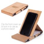 Bamboo Phone Holder Notepad & Pen Set w/Sticky Notes-6