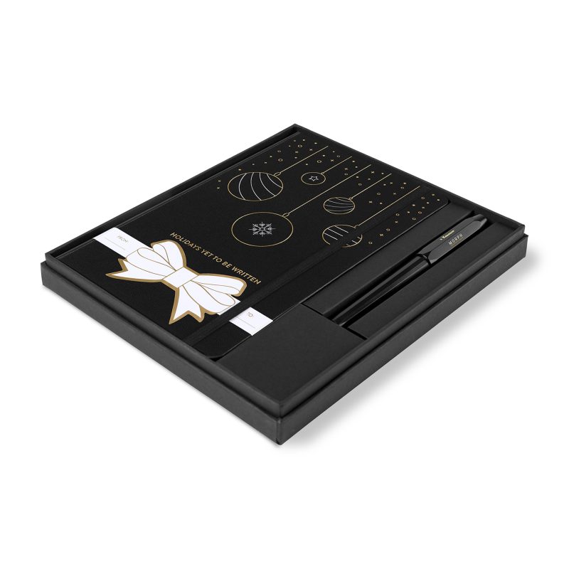 Moleskine®-Hard-Cover-Holiday-Notebook-and-Kaweco-Pen-Gift-Set-Black-102661-001 Moleskine® Hard Cover Holiday Notebook and Kaweco Pen Gift Set - Black-1
