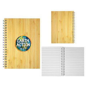 5" X 7" Bamboo Spiral Notebook-1