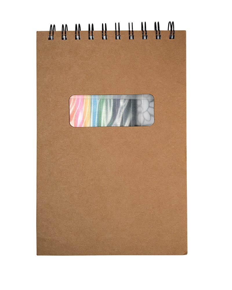 Notebook With Colored Pencils-3
