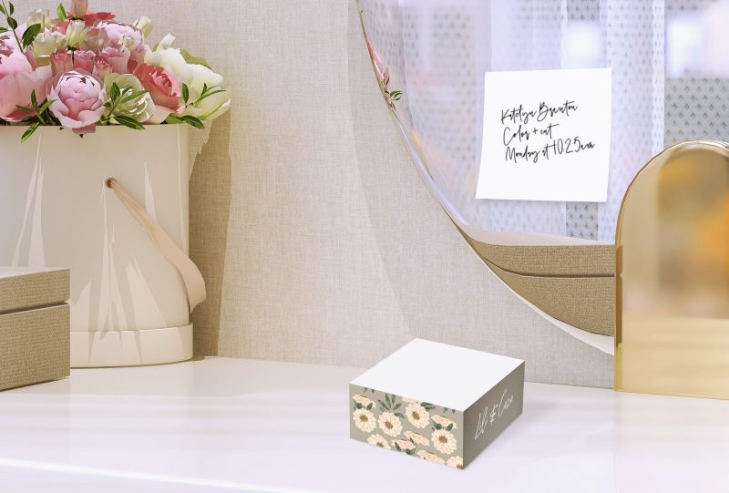 Post-it® Custom Printed Half Cube Note Pads (4"x4"2")-2