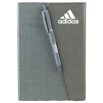 Textured Notebook & Soft-Touch Pen Set with Magnetic Closure and Silk Bookmark-1