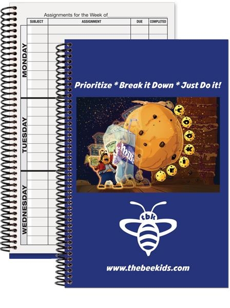 Weekly Assignment Planner Notebook (5 ¾"x 8 3/8")-1